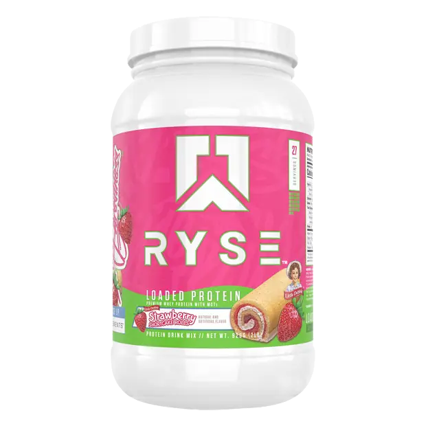 RYSE Loaded Protein Powder, Little Debbie Strawberry Shortcake Rolls