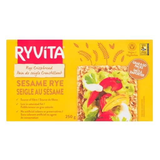 Vegan Rye Crispbread Sesame Rye 250 g