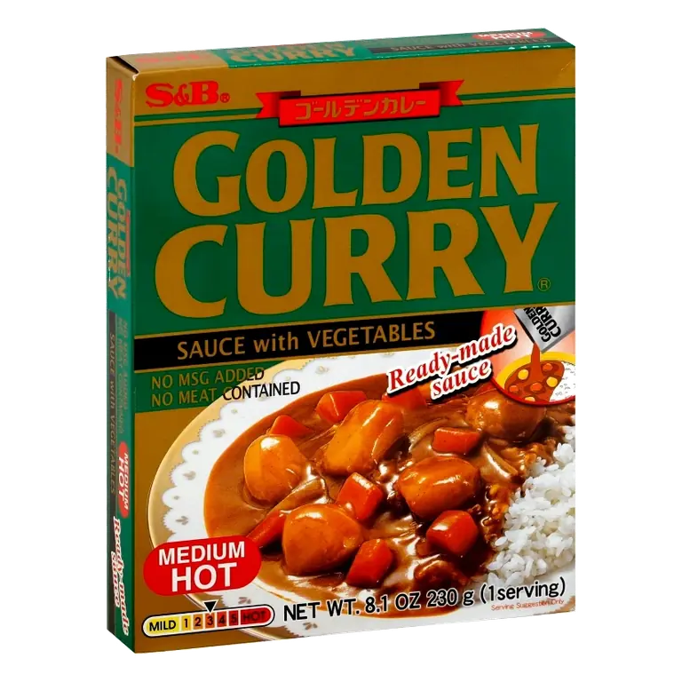 S&B Golden Curry Vegetables with Sauce Medium Hot, 8.1oz