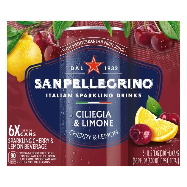 San Pellegrino Cherry & Lemon Sparkling Beverage - 6 pk
