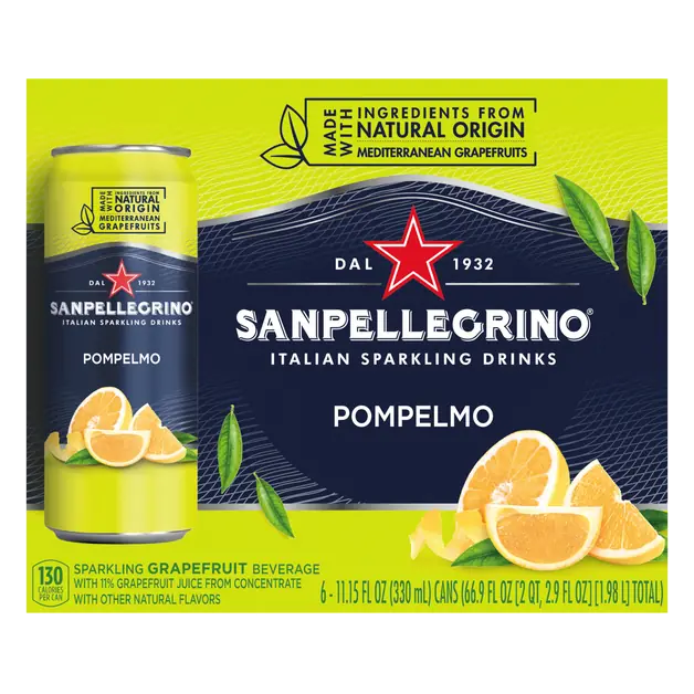 San Pellegrino Pompelmo Sparkling Grapefruit Beverage - 6 pk