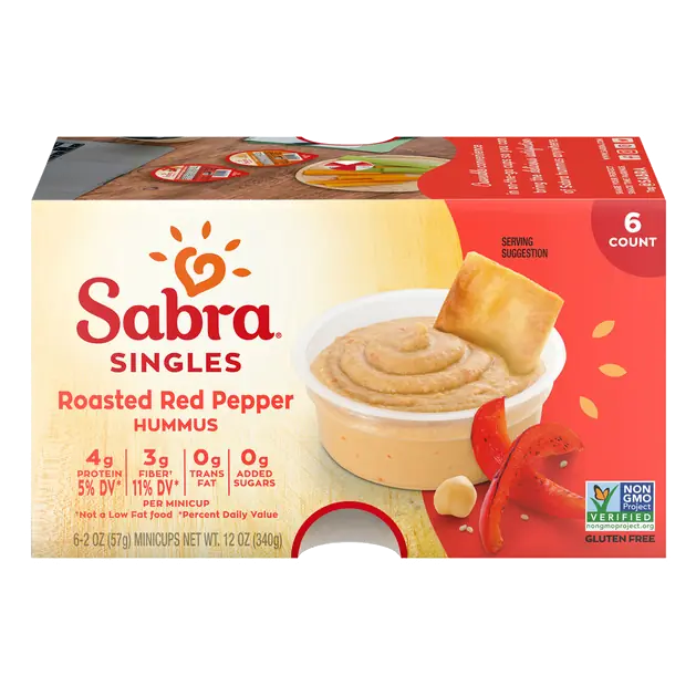 Singles Roasted Red Pepper Hummus