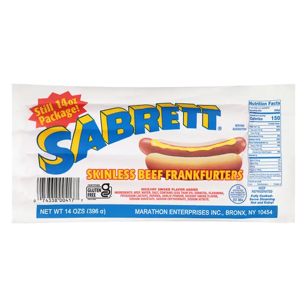Skinless Beef Frankfurters - 8 ct