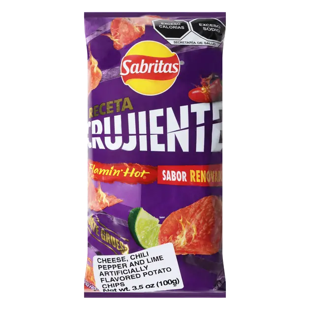 Sabritas Cheese, Chili Pepper and Lime Potato Chips 3.5 oz