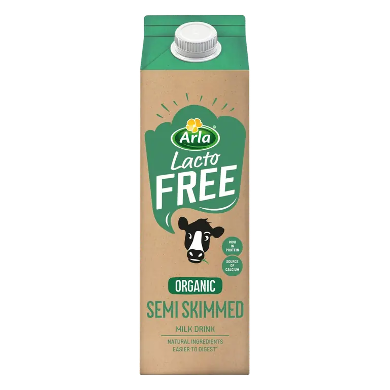 Arla LactoFREE Organic Semi Skimmed Milk Drink