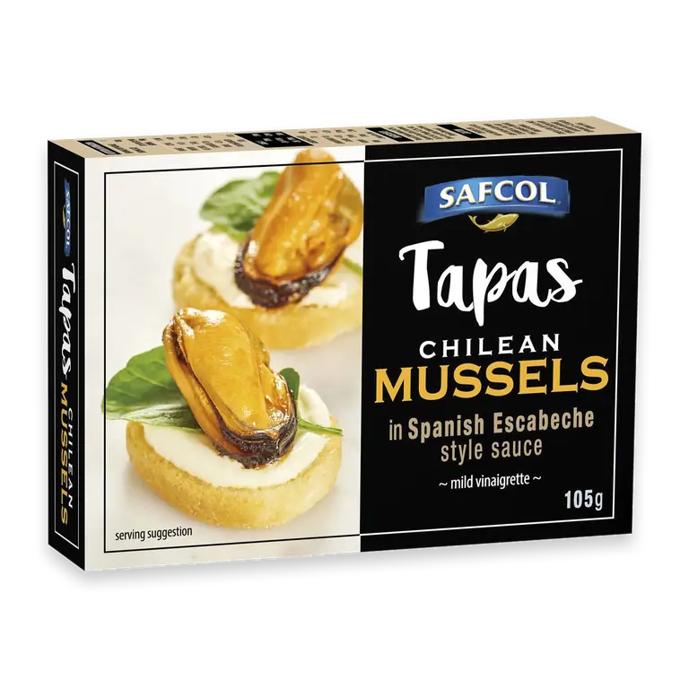 Tapas Chilean Mussels In Spanish Escabeche Style Sauce
