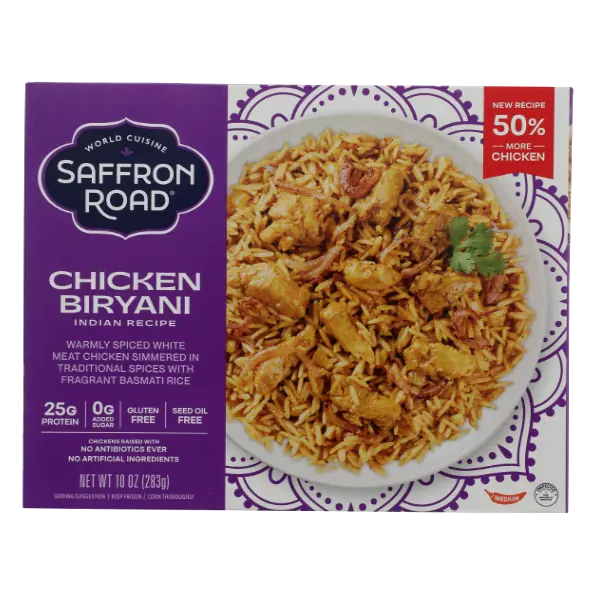 Chicken Biryani with Basmati Rice Gluten-Free Indian Frozen Dinner