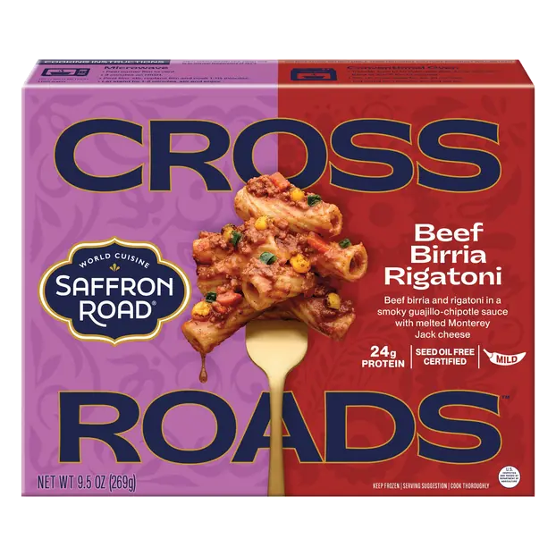 Crossroads 24g Protein Beef Birria Rigatoni Frozen Meal