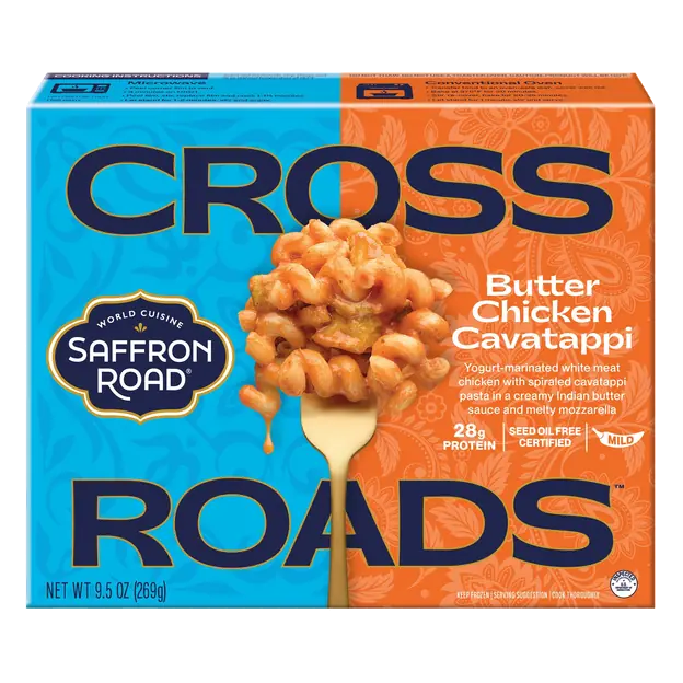 Crossroads 28g Protein Butter Chicken Cavatappi Frozen Meal