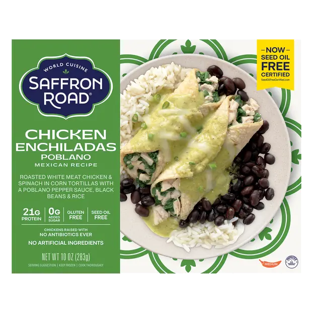 Gluten Free Chicken Enchiladas Poblano Frozen Meal