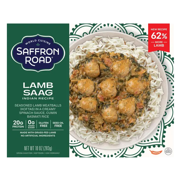 Lamb Saag with Basmati Rice 20g Protein Frozen Meal