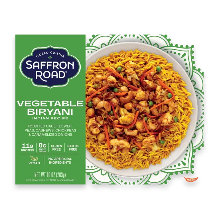 Vegetable Biryani Gluten-Free Vegan Indian Frozen Meal