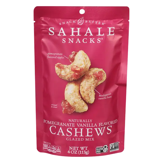 Sahale Snacka Cashews Glazed Mix Pomegranate Vanilla