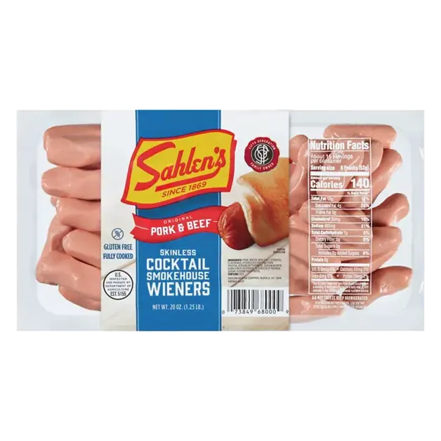 Wieners, Pork & Beef, Smokehouse, Cocktail, Skinless