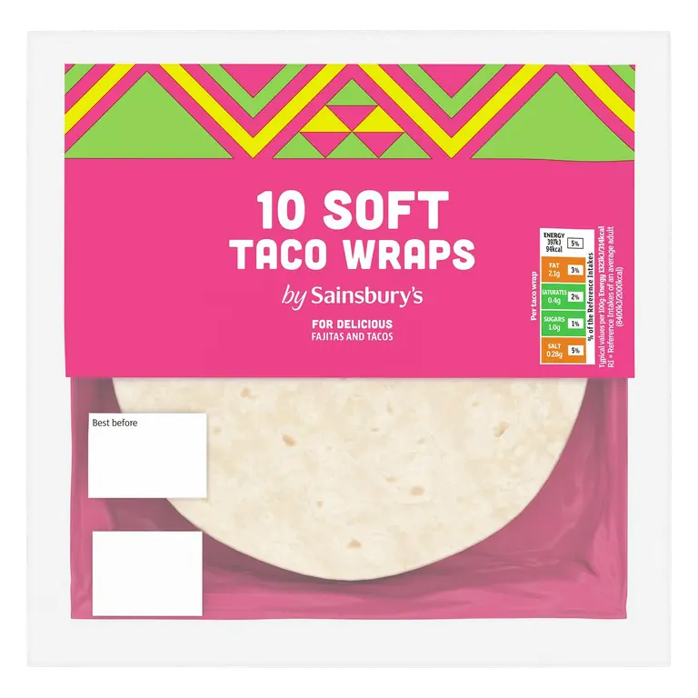10 x Soft Taco Wraps 300g