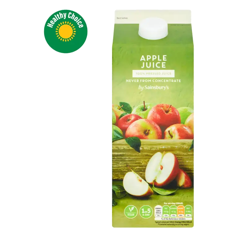 100% Apple Juice, Not From Concentrate 1.75L