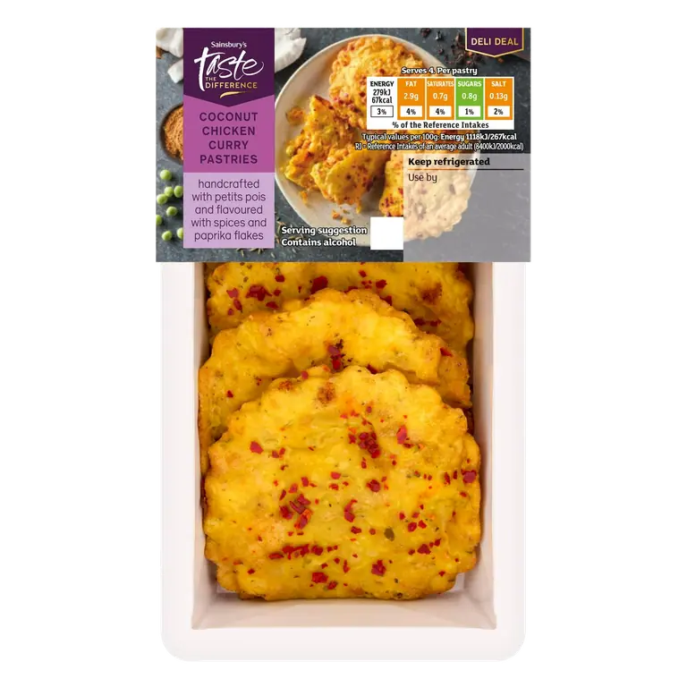 100g Coconut Chicken Curry Pastries, Taste the Difference