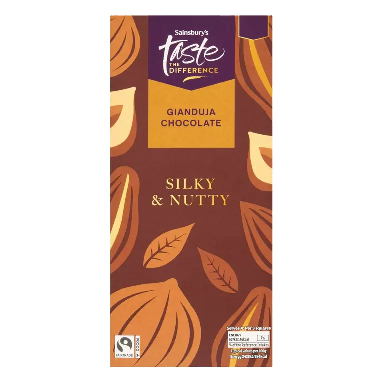 100g Gianduja Chocolate Bar, Taste the Difference