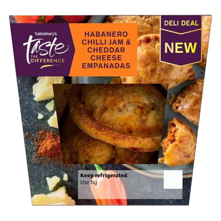 100g Habanero Chilli Jam & Cheddar Cheese Empanadas, Taste the Difference