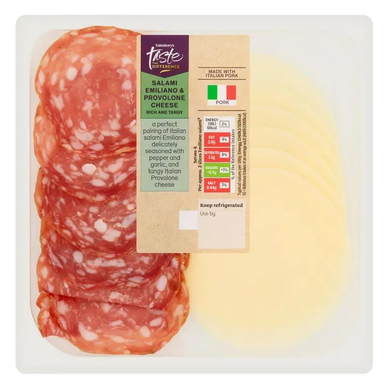 110g Salami Emiliano & Provolone Cheese, Taste the Difference