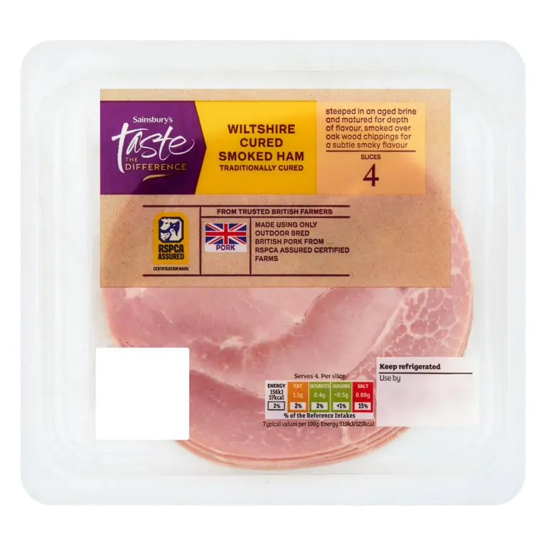 120g Wiltshire Cured Smoked Ham, Taste the Difference