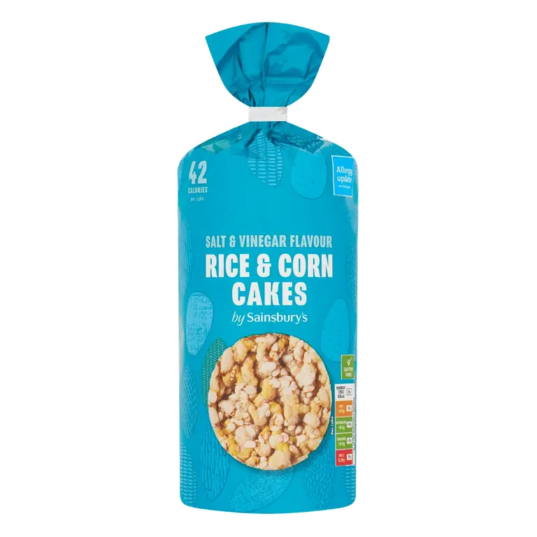 130g Salt & Vinegar Flavour Rice & Corn Cakes