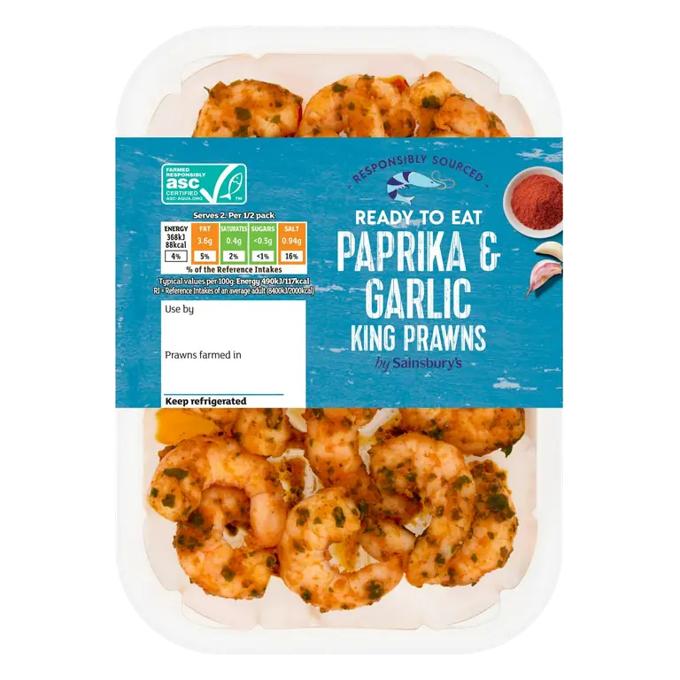 150g Paprika & Garlic King Prawns