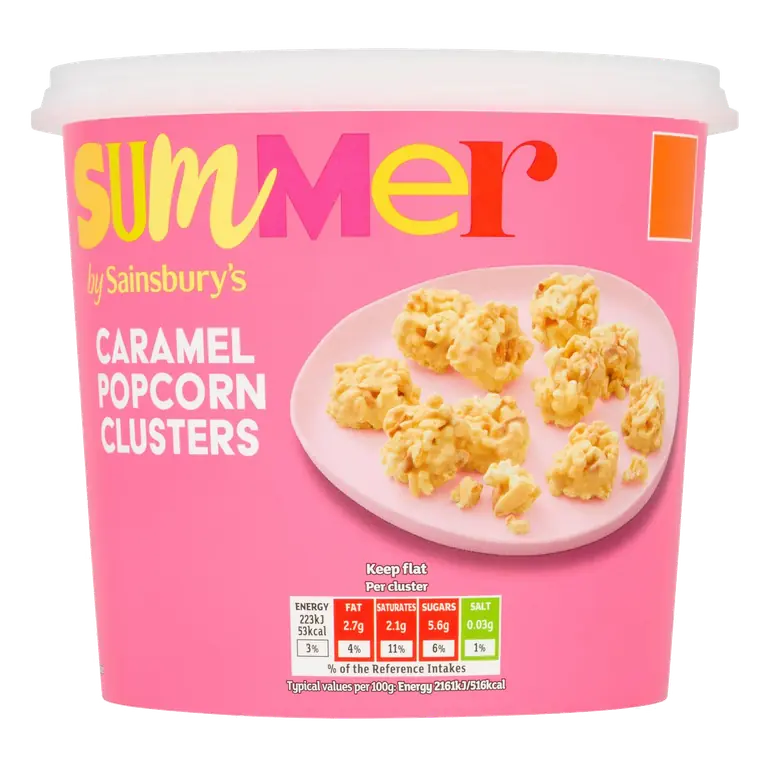 155g Summer Caramel Popcorn Clusters Mini Bites Tub