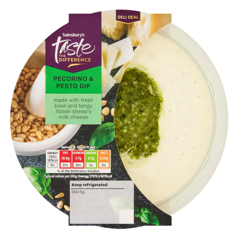170g Pecorino & Pesto Dip, Taste the Difference