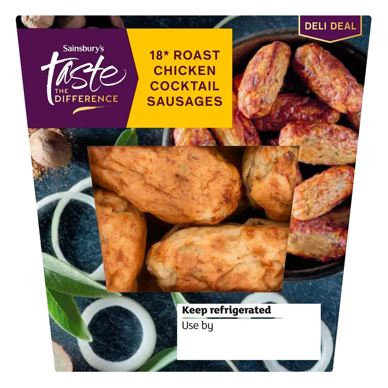 18* Roast Chicken Cocktail Sausages, Taste the Difference 198g