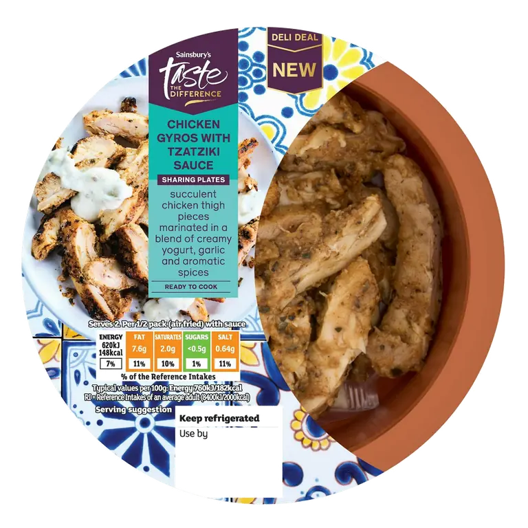 180g Chicken Gyros with Tzatziki, Taste the Difference