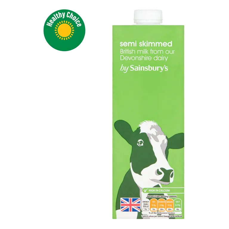 1L Semi Skimmed British Long Life Milk