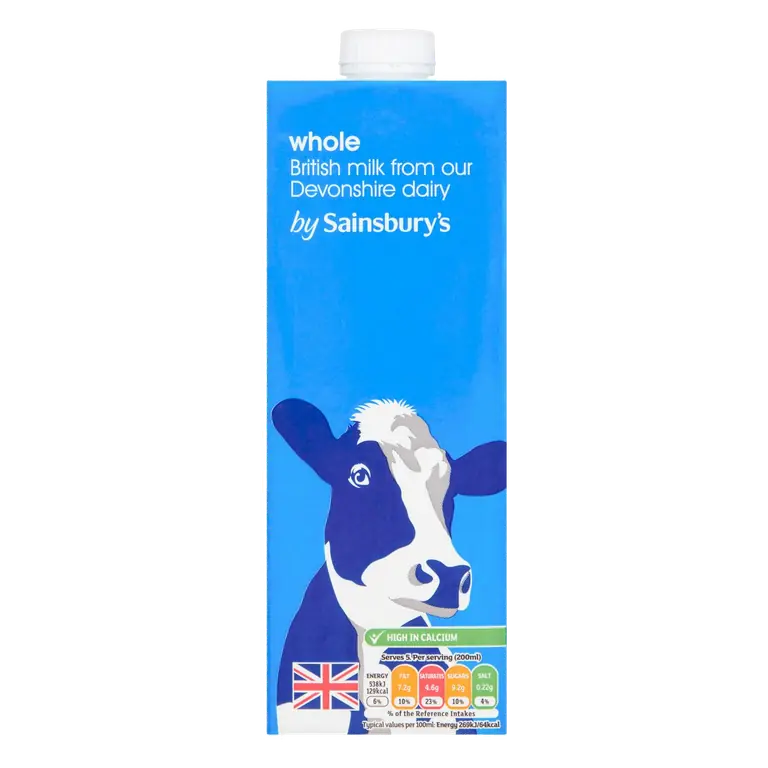 1L Whole British Long Life Milk