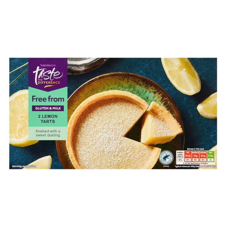2 Free From Lemon Tarts, Taste the Difference 150g
