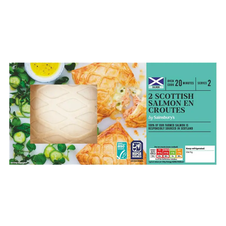 2 x Scottish Salmon En Croutes 380g