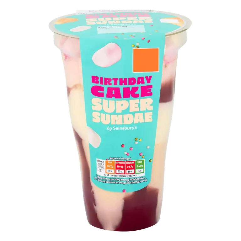 200g Loaded Birthday Cake Super Sundae