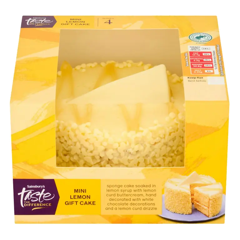 255g Mini Lemon Gift Cake, Taste the Difference