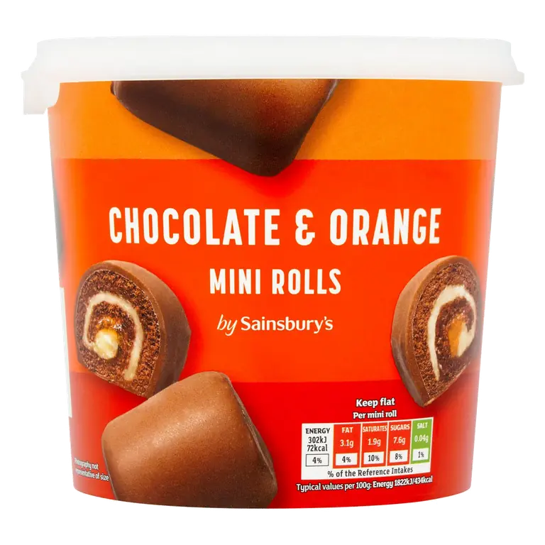265g Chocolate Orange Mini Roll Bites Tub