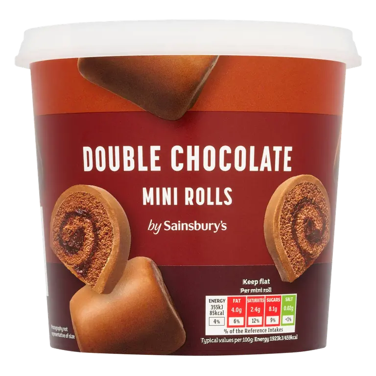 295g Double Chocolate Mini Roll Bites