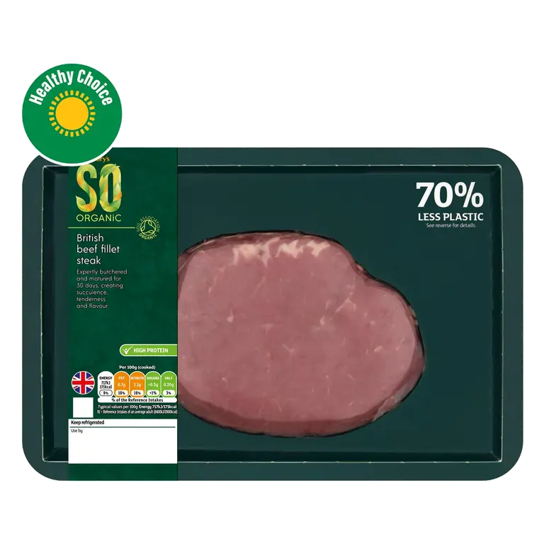 30 Days Matured British Beef Fillet Steak, So Organic 170g