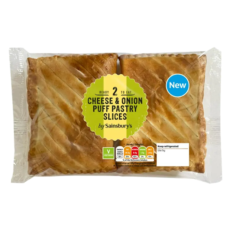 300g Cheese & Onion Puff Pastry Slices