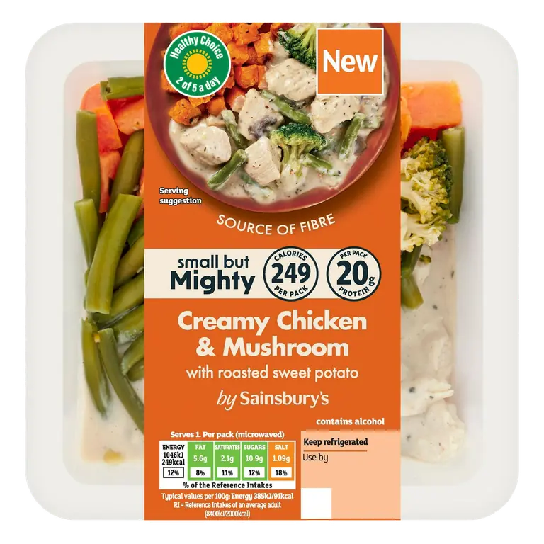300g Small But Mighty Creamy Chicken & Mushroom with Roasted Sweet Potato