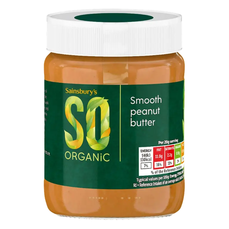 340g Smooth Organic Peanut Butter