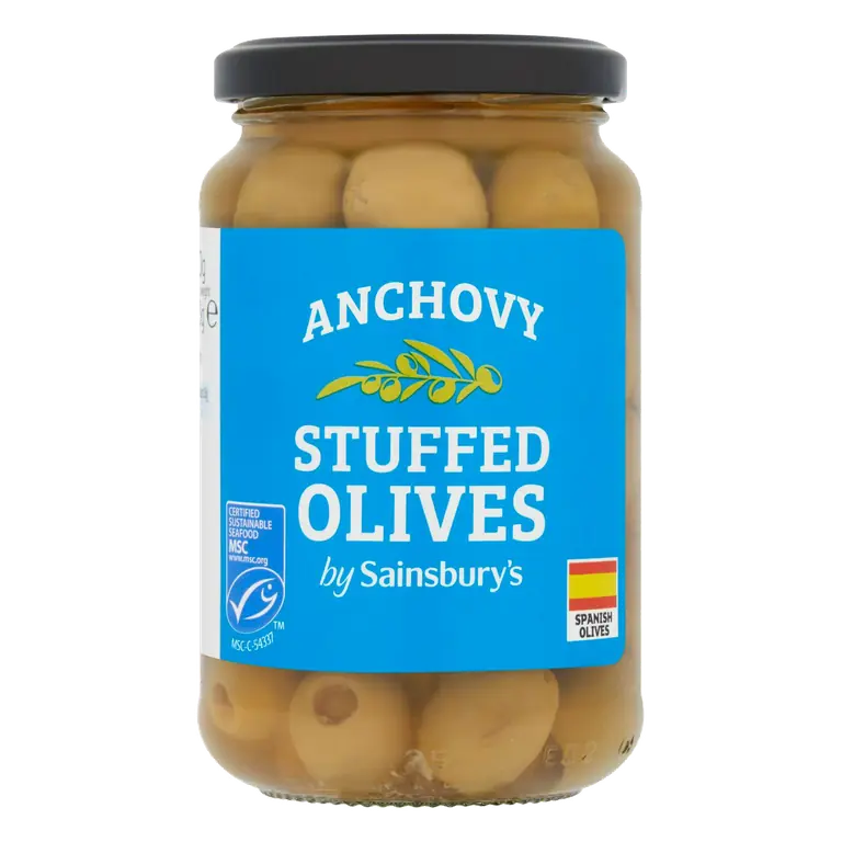 340g Spanish Anchovy Stuffed Olives (200g*)