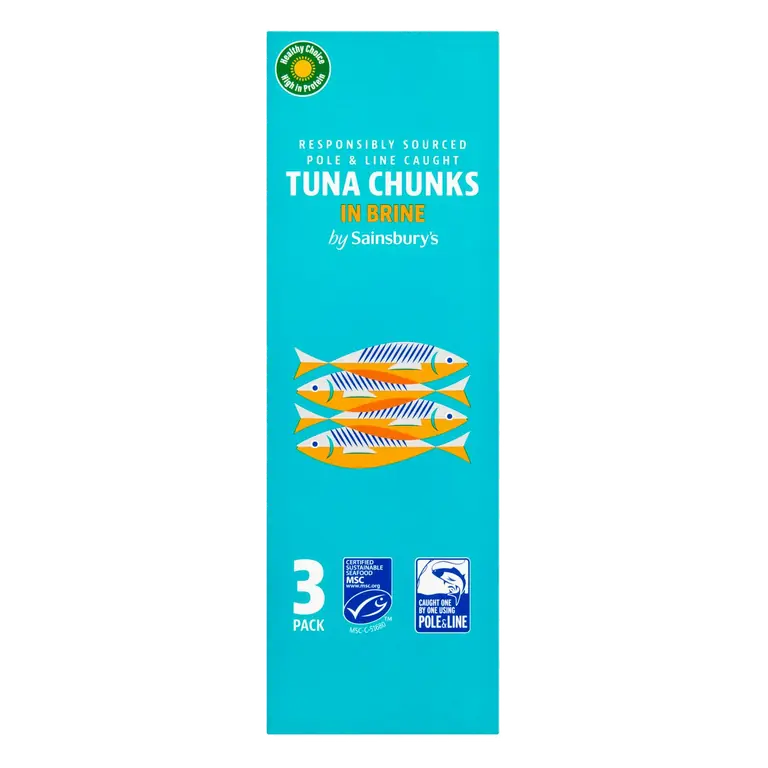 3x80g in Brine Tuna Chunks (3x56g Drained)