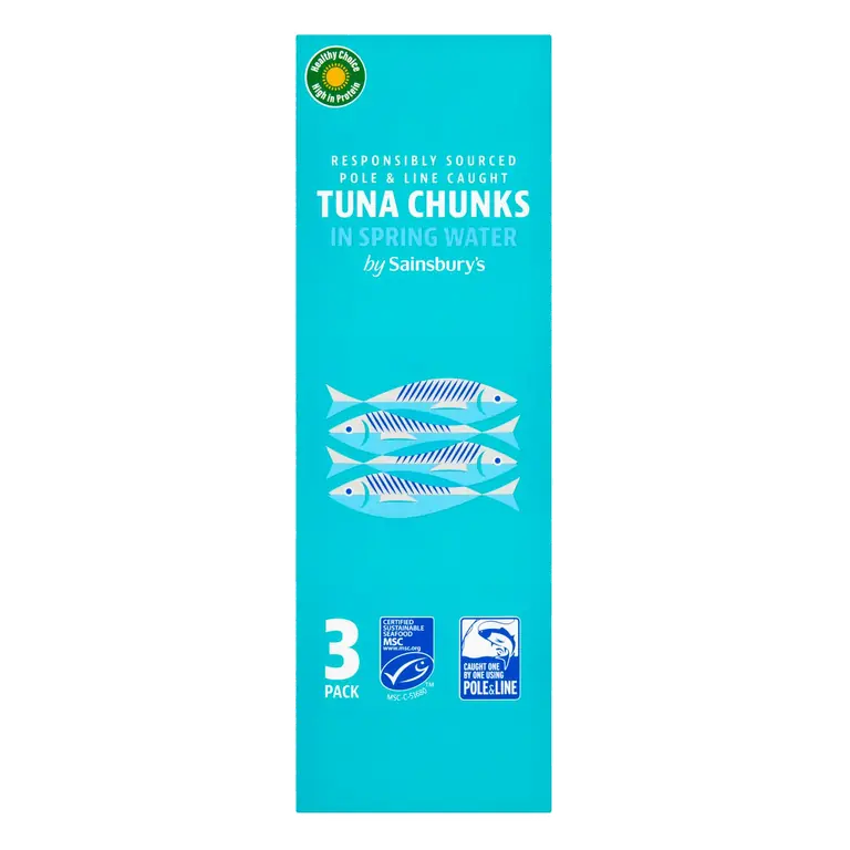 3x80g in Spring Water Tuna Chunks (3x56g Drained)