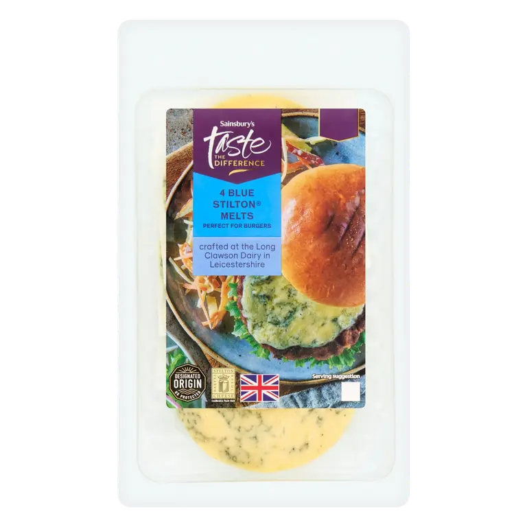 4 x Blue Stilton Cheese Melts, Taste the Difference 140g