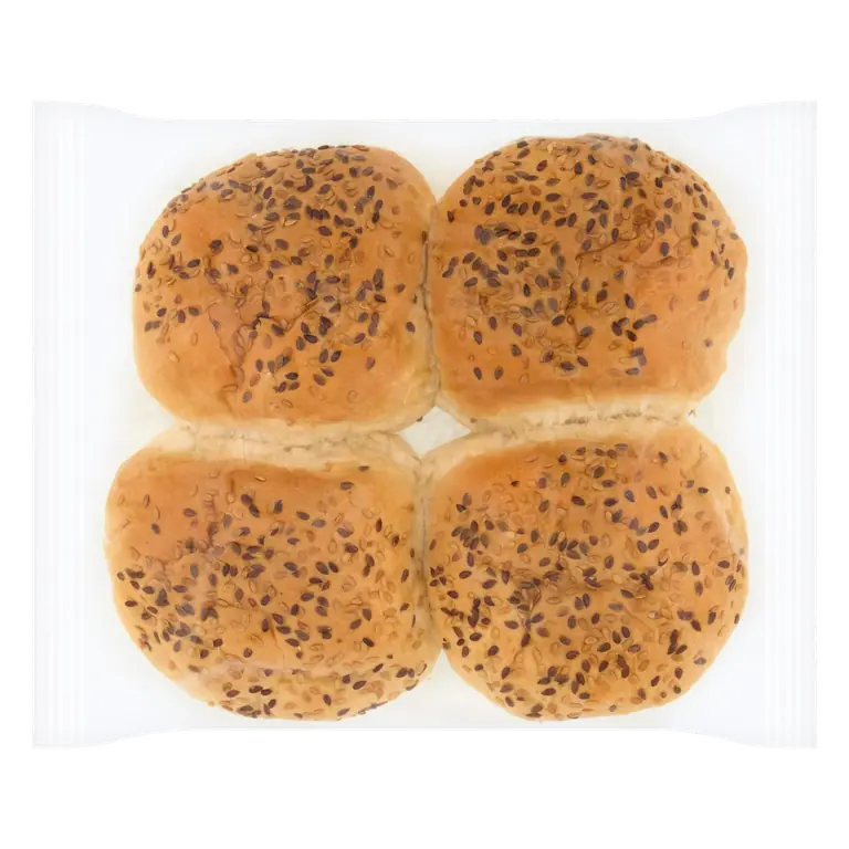 4 x Linseed Topped Milk Rolls