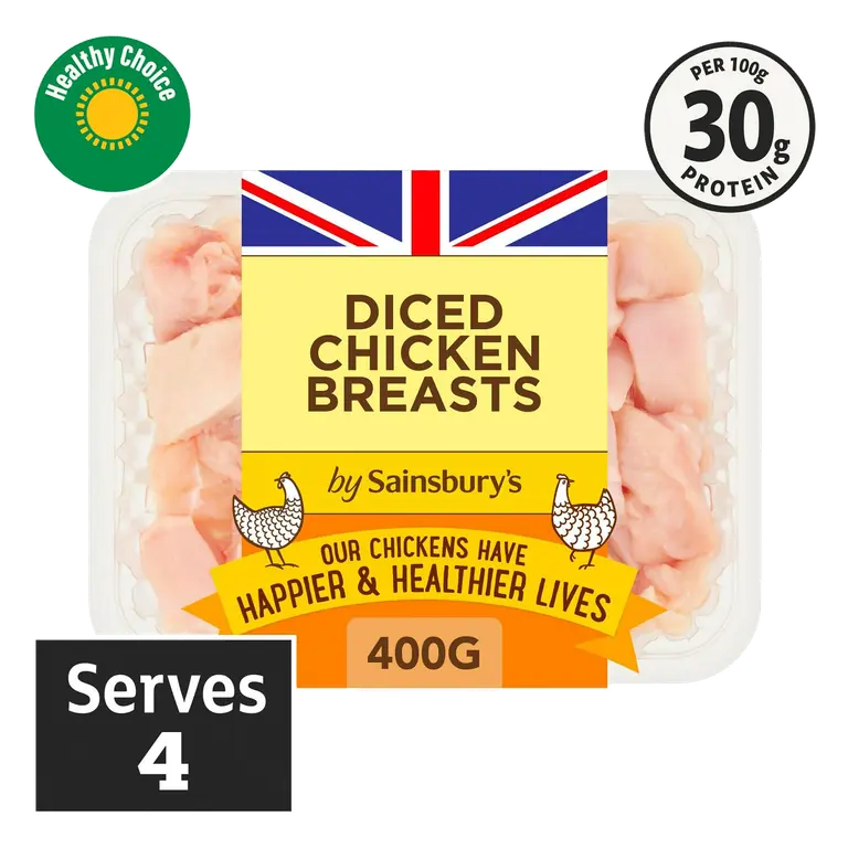 400g British Fresh Diced Chicken Breast