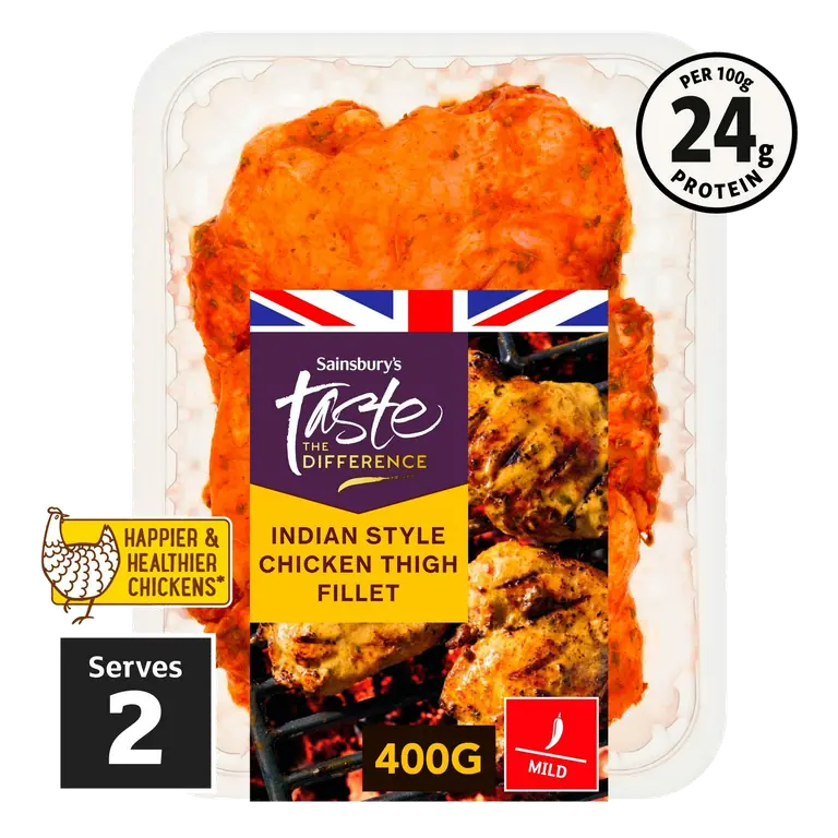 400g Indian Style Chicken Thigh Fillet, Taste the Difference